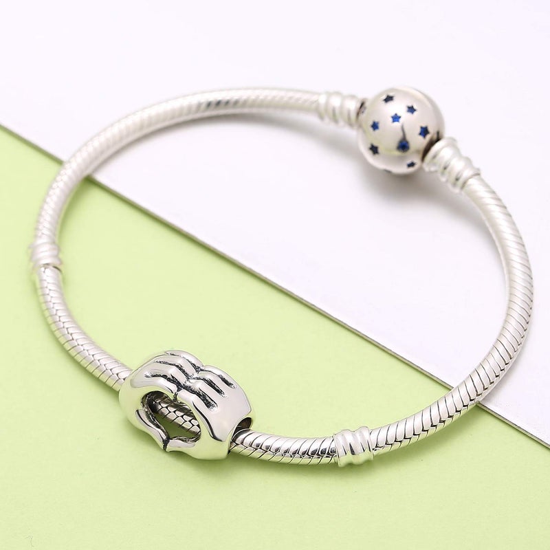 SOUKISS 925 Sterling Silver Love Heart in Your Hands Charm for Charms Bracelets, Xmas Mother's Day Gifts Idea - Image 4